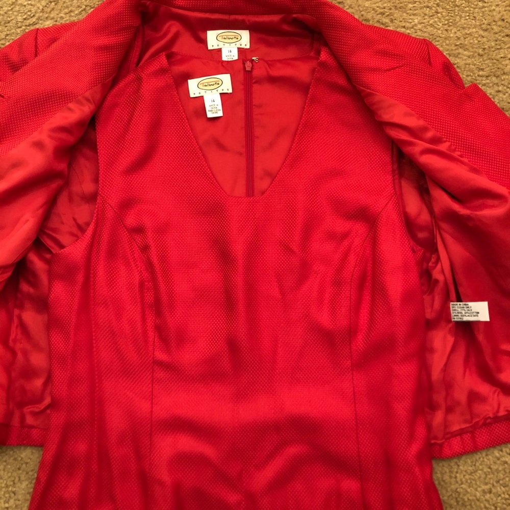 Talbots Red Dress with Blazer